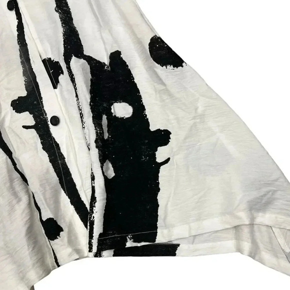 Neo Noble White Artsy Cinched Shirt Dress M - Picture 2 of 8